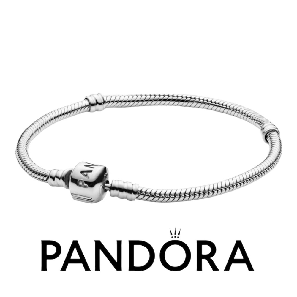 Pandora Moments Barrel Clasp Snake Chain Bracelet